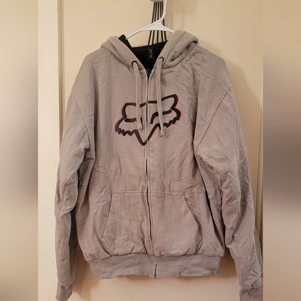 Fleece lined fox sweatshirt